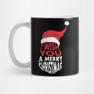 I wish you a Merry Christmas lettering Mug